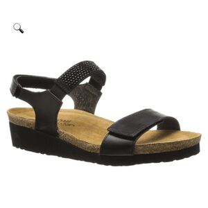 Naot Black Sandals with Studded Strap